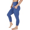 image:imageYogalicious High Waist Squat Proof Yoga Capri Leggings with Side Pockets for WomenGray Blue Lux With Pocket