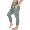 image:imageYogalicious High Waist Squat Proof Yoga Capri Leggings with Side Pockets for WomenGreen Milieu Lux With Pocket