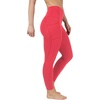 image:imageYogalicious High Waist Ultra Soft 78 Ankle Length Leggings with Pockets for WomenDeep Claret Nude Tech