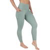 image:imageYogalicious High Waist Ultra Soft 78 Ankle Length Leggings with Pockets for WomenGreen Milieu Lux
