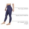 image:imageYogalicious High Waist Ultra Soft 78 Ankle Length Leggings with Pockets for WomenSkipper Blue WPocket