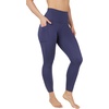 image:imageYogalicious High Waist Ultra Soft 78 Ankle Length Leggings with Pockets for WomenSkipper Blue WPocket