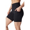 image:imageYogalicious Womens 5 7 High Waisted Biker Shorts Squat Proof Workout Yoga Short 2 PackBlack WPocket  Black No Pocket 7