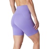 image:imageYogalicious Womens 5 7 High Waisted Biker Shorts Squat Proof Workout Yoga Short 2 PackDeep Periwinkle W Pocket  Black No Pocket 7