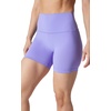 image:imageYogalicious Womens 5 7 High Waisted Biker Shorts Squat Proof Workout Yoga Short 2 PackDeep PeriwinkleBlack 5 Elastic Free