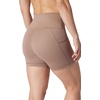 image:imageYogalicious Womens 5 7 High Waisted Biker Shorts Squat Proof Workout Yoga Short 2 PackLeaflesstree WPocket  Black No Pocket 5