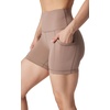image:imageYogalicious Womens 5 7 High Waisted Biker Shorts Squat Proof Workout Yoga Short 2 PackLeaflesstree WPocket  Black No Pocket 5