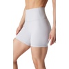 image:imageYogalicious Womens 5 7 High Waisted Biker Shorts Squat Proof Workout Yoga Short 2 PackLemon DropHtrgrey 5 Elastic Free