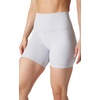 image:imageYogalicious Womens 5 7 High Waisted Biker Shorts Squat Proof Workout Yoga Short 2 PackLemon DropHtrgrey 5 Elastic Free