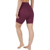 image:imageYogalicious Womens 5 7 High Waisted Biker Shorts Squat Proof Workout Yoga Short 2 PackMauvewineBlack 7