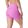 image:imageYogalicious Womens 5 7 High Waisted Biker Shorts Squat Proof Workout Yoga Short 2 PackSpringcrocus WPocket  Black No Pocket 5