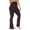 image:imageYogalicious Womens Flare Legging Crossover High Waisted Squat Proof Bootcut Yoga Pant 29315Chocolate Mousse 29