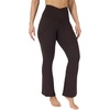 image:imageYogalicious Womens Flare Legging Crossover High Waisted Squat Proof Bootcut Yoga Pant 29315Chocolate Mousse 29