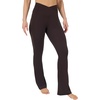 image:imageYogalicious Womens Flare Legging Crossover High Waisted Squat Proof Bootcut Yoga Pant 29315Chocolate Mousse 315