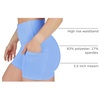 image:imageYogalicious Womens High Waisted Biker Shorts Workout Running Spandex Yoga Shorts 35 5 7 9Cornflower Blue 35