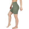 image:imageYogalicious Womens High Waisted Biker Shorts Workout Running Spandex Yoga Shorts 35 5 7 9Deep Lichen Green 7
