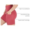image:imageYogalicious Womens High Waisted Biker Shorts Workout Running Spandex Yoga Shorts 35 5 7 9Earth Red 7