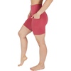 image:imageYogalicious Womens High Waisted Biker Shorts Workout Running Spandex Yoga Shorts 35 5 7 9Earth Red 7