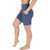 image:imageYogalicious Womens High Waisted Biker Shorts Workout Running Spandex Yoga Shorts 35 5 7 9Gray Blue 7