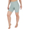 image:imageYogalicious Womens High Waisted Biker Shorts Workout Running Spandex Yoga Shorts 35 5 7 9Green Milieu 7