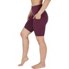 image:imageYogalicious Womens High Waisted Biker Shorts Workout Running Spandex Yoga Shorts 35 5 7 9Mauve Wine 9