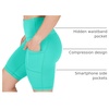 image:imageYogalicious Womens High Waisted Biker Shorts Workout Running Spandex Yoga Shorts 35 5 7 9Mint Leaf 9