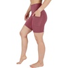 image:imageYogalicious Womens High Waisted Biker Shorts Workout Running Spandex Yoga Shorts 35 5 7 9Rouge Blush 7