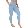 image:imageYogalicious Womens High Waisted Leggings Squat Proof Workout Running Yoga PantsFaded Denim Lux