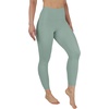 image:imageYogalicious Womens High Waisted Yoga Legging Elastic Free Squat Proof Ankle Length Lux Workout PantChinois Green