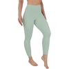 image:imageYogalicious Womens High Waisted Yoga Legging Elastic Free Squat Proof Ankle Length Lux Workout PantMarine Green