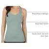 image:imageYogalicious Womens Lightweight Tank Top Soft Racerback Workout Yoga Sleeveless Quick Dry TopGreen MilieuWhite