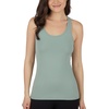 image:imageYogalicious Womens Lightweight Tank Top Soft Racerback Workout Yoga Sleeveless Quick Dry TopGreen MilieuWhite