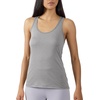 image:imageYogalicious Womens Lightweight Tank Top Soft Racerback Workout Yoga Sleeveless Quick Dry TopHtr GreyBlack