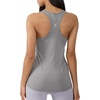 image:imageYogalicious Womens Lightweight Tank Top Soft Racerback Workout Yoga Sleeveless Quick Dry TopHtr GreyBlack