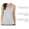 image:imageYogalicious Womens Lightweight Tank Top Soft Racerback Workout Yoga Sleeveless Quick Dry TopMicro ChipWhite