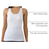 image:imageYogalicious Womens Lightweight Tank Top Soft Racerback Workout Yoga Sleeveless Quick Dry TopWhiteHtr Charcoal