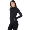 image:imageYogalicious Womens Ultra Soft Lightweight Full Zip Yoga Jacket with PocketsBlack Nude Tech