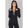image:imageYogalicious Womens Ultra Soft Lightweight Full Zip Yoga Jacket with PocketsBlack Nude Tech