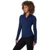 image:imageYogalicious Womens Ultra Soft Lightweight Full Zip Yoga Jacket with PocketsNaval Blue Lux