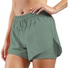 image:image90 Degree By Reflex Lightweight Workout Shorts 2 in 1 Running Yoga Gym Shorts with Inner Biker Short PocketsShadow WShort
