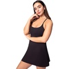 image:image90 Degree By Reflex Lux Tennis Dress with Adjustable Straps Built in Bra and ShortsBlack