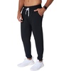 image:image90 Degree By Reflex Mens Lightweight Jogger Full Length Side Pocket Slim Fit Pant with DrawstringBlack