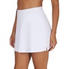 image:image90 Degree By Reflex Tennis Skorts High Waisted Pickleball Skirts with Inner Shorts and Pockets for WomenWhite Lux