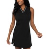 image:image90 Degree By Reflex VNeck Vest Slit Dress with Contrast StripeBlack