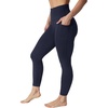 image:image90 Degree By Reflex Womens Leggings High Waisted Elastic Free Ankle Length with Side PocketsDeep Abyss
