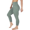 image:imageYogalicious High Waist Squat Proof Yoga Capri Leggings with Side Pockets for WomenGreen Milieu Lux With Pocket