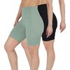 image:imageYogalicious Womens 5 7 High Waisted Biker Shorts Squat Proof Workout Yoga Short 2 PackLilypadBlack 7