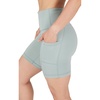 image:imageYogalicious Womens High Waisted Biker Shorts Workout Running Spandex Yoga Shorts 35 5 7 9Green Milieu 7