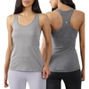 image:imageYogalicious Womens Lightweight Tank Top Soft Racerback Workout Yoga Sleeveless Quick Dry TopHtr GreyHtr Charcoal