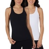 image:imageYogalicious Womens Lightweight Tank Top Soft Racerback Workout Yoga Sleeveless Quick Dry TopWhiteBlack